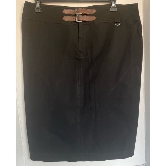 Ralph Lauren Straight Black Preppy Pencil Skirt Size 16 - Picture 1 of 8